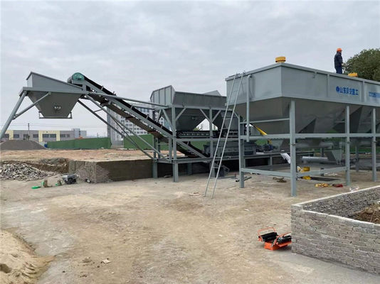 수평선상 시멘트 저장통과 전산화된 모바일 소일믹싱플랜트 장비 120KW